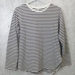 UNIQLO ユニクロ ボーダー 白黒 長袖 Tシャツ 綿100% 〇□
