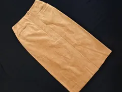 green label relaxing グリーンレーベルリラクシング ユナイテッドアローズ コーデュロイ ジップアップ タイト スカート size36/キャメル ◇■ レディース