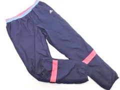 adidas アディダス 裏起毛 ロゴプリント トラック パンツ sizeOT/紺 ◇■ レディース