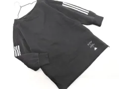 adidas アディダス 裏起毛 チュニック トレーナー スウェット sizeS/黒 ◇■ レディース