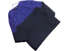 URBAN RESEARCH アーバンリサーチ 素材切替 ニット セーター size40/青ｘ濃紺 ◇■ レディース