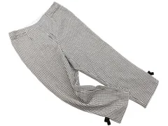 TO BE CHIC トゥービーシック 大きいサイズ ウール混 リボン テーパード パンツ size50/黒ｘ水色 ◇■ レディース