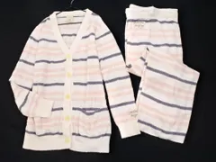 新品 gelato pique ジェラートピケ スムーズィー3ボーダー カーディガン イージーパンツ セットアップ ルームウェア sizeF/ピンク ◇■ レディース