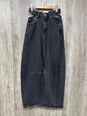 BTTF MLB ウエストカットカーブデニム ワイド デニムパンツ sizeS/チャコールグレー ■■ レディース