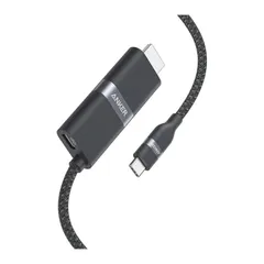 Anker Nano USB-C & HDMI ケーブル 1.8m 4K 60Hz対応 140W PDパススルー充電 高耐久ナイロン 2in1 映像出力 充電同時対応