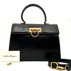 Salvatore Ferragamo サルヴァトーレフェラガモ 2way ショルダーバッグ ハンドバッグ ガンチーニ フォーマル 紺