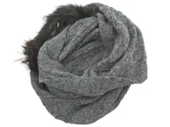 COMME CA ISM コムサイズム アルパカ混 ラクーンファー付き スヌード sizeF/グレー ◇■ レディース