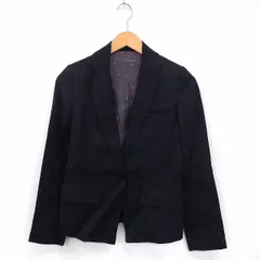 ロイヤルパーティー ROYAL PARTY ジャケット アウター テーラード ストライプ ポケット 38 ブラック /ST29