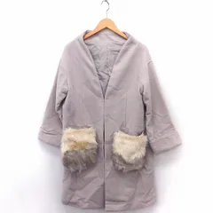 センスオブプレイス バイ アーバンリサーチ Sense of Place by Urban Research コート アウター ノーカラー 長袖 ファーポケット F ベージュ /FT35