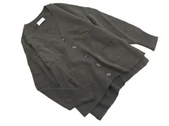 ADAM ET ROPE' アダムエロペ Vネック サイドスリット カーディガン sizeF/グレー ◇■ レディース