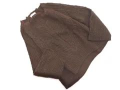 SENSE OF PLACE センスオブプレイス アーバンリサーチ ウール混 Vネック ケーブル編み ニット セーター sizeF/ブラウン ◇■ レディース