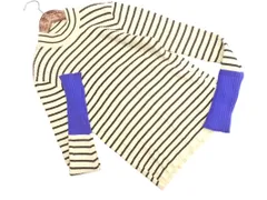 Discoat ディスコート ボーダー ニット セーター sizeF/アイボリーｘ黒ｘ青 ◇■ レディース