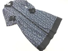 axes femme アクシーズファム 花柄 シャツ ワンピース sizeM/紺 ◇■ レディース