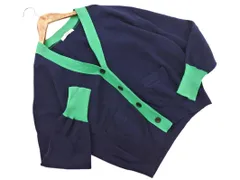 JOURNAL STANDARD relume ジャーナルスタンダードレリューム バイカラー カーディガン sizeF/紺ｘ緑 ◇■ レディース