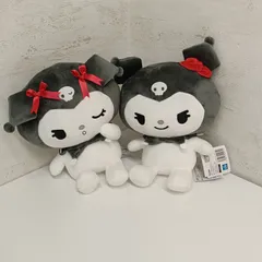 【未使用】ゆるかわサンリオキャラクターズ　Lぬいぐるみ“クロミ”　KUROMI MAGICAL BLACK AND REDVer.2タイプセット