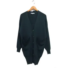 アンスリード UN3D. ロング カーディガン Vネック 無地 レーヨン 38 グリーン 緑 /FT46