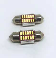 デコトラ屋 正規品 24V 高品質 T10-31mm T10-36mm(37mm) LEDルームランプ 室内灯 車内灯 ドームランプ マップランプ カーテシランプ トラック 24V車 ホワイト 【新商品・2個セット】