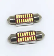 デコトラ屋 正規品 24V 高品質 T10-31mm T10-36mm(37mm) LEDルームランプ 室内灯 車内灯 ドームランプ マップランプ カーテシランプ トラック 24V車 ホワイト 【新商品・2個セット】