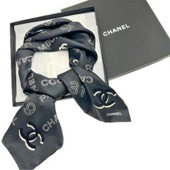 CHANEL シャネル ジェニー着用CCマーク スカーフ ブラック - メルカリ