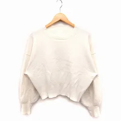 カスタネ Kastane ハイネック ニット セーター 長袖 ドロップショルダー 柄 F アイボリー 白 /FT31