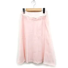 クミキョク 組曲 KUMIKYOKU プリーツ フレア スカート ロング 無地 ウール混 リボン 1 ピンク /FT33