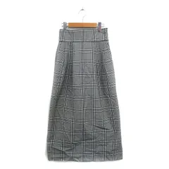 アーバンリサーチ URBAN RESEARCH アイテムズ ITEMS タイトスカート ロング レースアップ グレンチェック F グレー 灰 /KT23