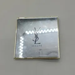 良品　Yves Saint Laurent イヴサンローラン　手鏡　ミラー　コンパクト　両面　ロゴ　シルバー　ゴールド