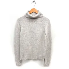 セオリー Theory オフタートル ニット セーター リブ カシミヤ混 メランジ 長袖 4 アイボリー /NT4