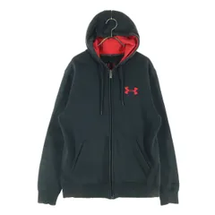 UNDER ARMOUR アンダーアーマー 長袖 ジップ スウェットパーカー LG ブラック メンズ 古着