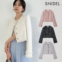 【SALE50%OFF】【即納】 スナイデル SNIDEL アウター 25秋冬 ツイードジャケット ミドル丈 長袖 swfo254176 swfj254155