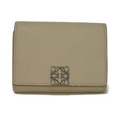 LOEWE ロエベ トライフォールド ウォレット 札入れ カードケース コインケース ミニウォレット アナグラム ライトゴースト 三つ折り財布 C821TR2X02