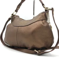 マリクレール 2WAY ショルダーバッグ レザー ブロンズ ハンドバッグ 斜めがけ