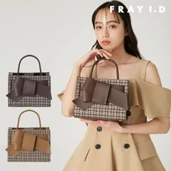 【SALE50%OFF】【即納】 フレイアイディー FRAY I.D バッグ 25秋冬 【ルエル】チェックリボンミドルバッグ ハンドバッグ ショルダーバッグ リボン fwgb254305
