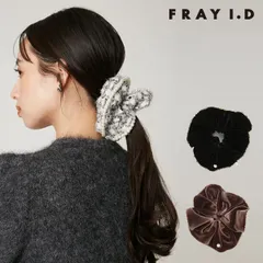 【SALE20%OFF】【即納】フレイアイディー FRAY I.D 小物 25秋冬 ヘムビジューシュシュ ヘアアクセ シュシュ fwgg255333
