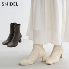 【SALE50%OFF】【即納】 スナイデル SNIDEL 靴 25秋冬 フィットショートブーツ シューズ スクエアトゥ ギフト swgs255610