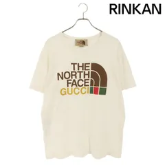 グッチ ×ノースフェイス THE NORTH FACE  21SS  615044 XJDBZ ダブルネームロゴプリントTシャツ メンズ S