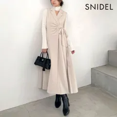 【SALE40%OFF】【即納】 スナイデル SNIDEL ワンピース Sustainableサイドプリーツテーラードワンピース ノースリーブ ロング丈 レイヤード swfo255076