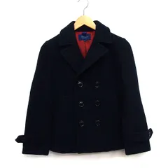 ユナイテッドアローズ UNITED ARROWS リズムオブライフ Rhythm of Life ピーコート ジャケット メルトン 無地 シンプル ウール 毛 M ブラック 黒 /HT11