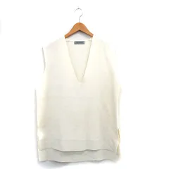 ナノユニバース nano universe ニット ベスト Vネック シンプル F アイボリー 白 /KT25