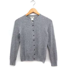 エルエルビーン L.L.BEAN カシミヤ100％ カーディガン 無地 ニット XS グレー 灰 /FT11