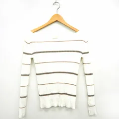 ビーミングバイビームス B:MING LIFE STORE by BEAMS ニット セーター ボーダー リブ ボートネック 長袖 ブラウン アイボリー 茶 /MT10