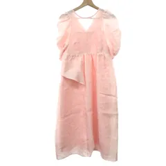 ANDRESD アンドレスド バブルスリーブジャガードドレス サイズ:L パーティー　結婚式    ピンク レディース / 240001182631