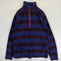 古着 エディー・バウアー Eddie Bauer ハーフジップフリーストレーナー 総柄 ネイティブ柄 プルオーバー  M マルチカラー レディースのサムネイル