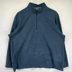 古着 ザ・ノースフェイス THE NORTH FACE フリースジャケット 大きいサイズ アウトドア ハーフジップ 2XL  ブルー系 メンズ