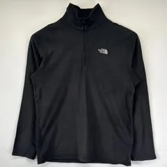 古着 ザ・ノースフェイス THE NORTH FACE フリースジャケット ハーフジップ アウトドア プルオーバー ワンポイントロゴ M  ブラック メンズ