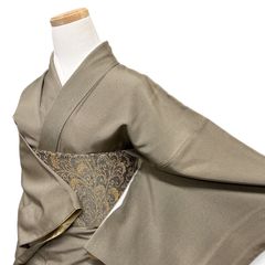 K150 袷 お召し物 着物 付け下げ 鳥獣戯画 緑 兎 蛙 - メルカリ