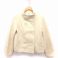 ミッシェルクラン MICHEL KLEIN スタンドカラー ジャケット アウター ダブル ウール 無地 40 クリーム /FT38