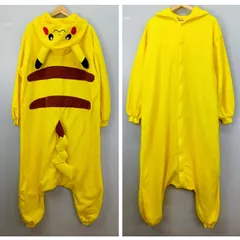 ポケモン ピカチュウ フード付き 着ぐるみ つなぎ オールインワン 仮装 パーティー パジャマ フリース 大人
