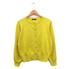 アクアガレージ aqua garage ニット カーディガン 長袖 シンプル L イエロー 黄 /KT10