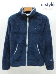 P267 [未使用品] Champion チャンピオン フリースジャケット M ネイビー フルジップ C3-G025 | ★